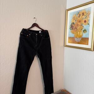 vintage Black Levi's 505 regular fit denim jeans 36
